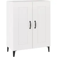 vidaXL Dressoir 69,5x34x90 cm bewerkt hout wit