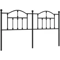 vidaXL Vervangend hoofdbord 180 cm metaal zwart