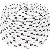 vidaXL Boottouw gevlochten 8 mmx100 m polyester wit4