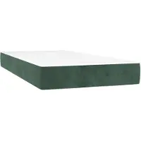 vidaXL Pocketveringmatras medium 90x190x20 cm fluweel donkergroen