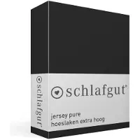 Schlafgut Pure Jersey Boxspring Hoeslaken S - 90x190 - 100x220 799 off-Black