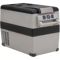 vidaXL Koelbox met handvat en adapter 35 L PP & PE zwart en grijs