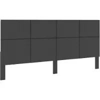 vidaXL Hoofdbord 200x200 cm stof donkergrijs