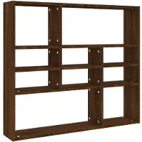 vidaXL Wandschap 90x16x78 cm bewerkt hout bruin eikenkleur