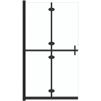 vidaXL Inloopdouchewand inklapbaar 70x190 cm ESG-glas transparant
