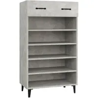 vidaXL Schoenenkast 60x35x105 cm bewerkt hout betongrijs