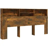 vidaXL Hoofdbordkast 200x19x103,5 cm gerookt eikenkleurig