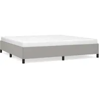vidaXL Bedframe zonder matras stof lichtgrijs 200x200 cm