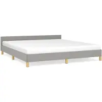 vidaXL Bedframe zonder matras stof lichtgrijs 180x200 cm
