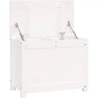 vidaXL Opbergbox wit 60x32x45,5 cm massief grenenhout