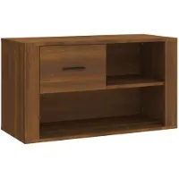 vidaXL Schoenenkast 80x35x45 cm bewerkt hout bruin eikenkleur