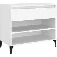 vidaXL Schoenenkast 70x36x60 cm bewerkt hout wit
