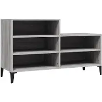 vidaXL Schoenenkast 102x36x60 cm bewerkt hout sonoma grijs
