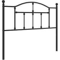 vidaXL Vervangend hoofdbord 107 cm metaal zwart