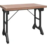 vidaXL Eettafel 110x65x82 cm massief vurenhout en ijzer