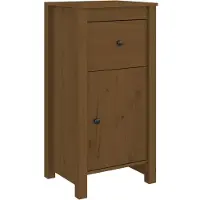 vidaXL Dressoir 40x35x80 cm massief grenenhout honingbruin