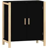 vidaXL Dressoir 62x38x70 cm bewerkt hout zwart
