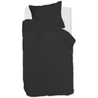 Ambiante Dekbedovertrek Satin Uni Zwart Satijn-140 x 200 / 220 cm | 1-Persoons