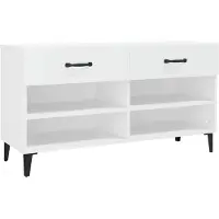 vidaXL Schoenenkast 102x35x55 cm bewerkt hout wit