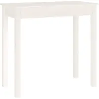 vidaXL Wandtafel 80x40x75 cm massief grenenhout wit
