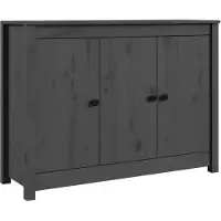 vidaXL Dressoir 100x35x74 cm massief grenenhout grijs