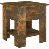 vidaXL Salontafel 40x40x42 cm bewerkt hout gerookt eikenkleurig