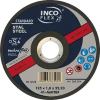Incoflex Platte schuurdiscs - TECHNIFLEX - 230 mm - Dikte 2,0 mm - Gat 22,2 mm - Max snelheid 12250 t/min