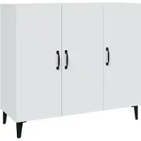 vidaXL Dressoir 90x34x80 cm bewerkt hout wit
