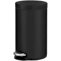 EKO - Serene pedaalemmer 12 liter - Steel Plastic - mat zwart - Prullenbak
