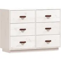 vidaXL Dressoir 100x40x75 cm massief grenenhout wit