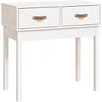 vidaXL Wandtafel 76,5x40x75 cm massief grenenhout wit