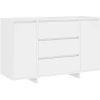 vidaXL Dressoir met 3 lades 120x41x75 cm bewerkt hout wit