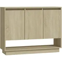 vidaXL Dressoir 97x31x75 cm bewerkt hout sonoma eikenkleurig