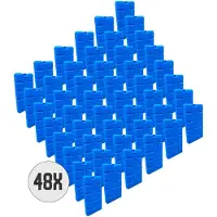 DULA Blauwe Koelelementen - 48 stuks - 200 gram - 8 x 15 x 2 cm
