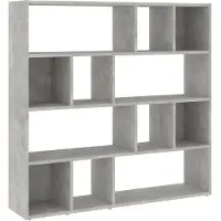 vidaXL Boekenkast/kamerscherm 105x24x102 cm betongrijs