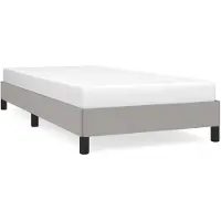 vidaXL Bedframe zonder matras 80x200 cm stof lichtgrijs