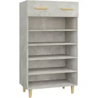 vidaXL Schoenenkast 60x35x105 cm bewerkt hout betongrijs