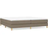vidaXL Boxspring met matras stof taupe 200x200 cm