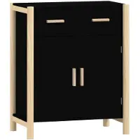 vidaXL Dressoir 62x38x75 cm bewerkt hout zwart