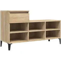 vidaXL Schoenenkast 102x36x60 cm bewerkt hout sonoma eikenkleurig