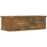 vidaXL Wandkast 60x26x18,5 cm bewerkt hout gerookt eikenkleurig