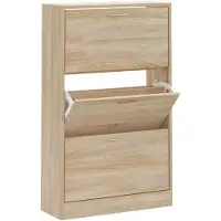 vidaXL Schoenenkast 63x24x103 cm bewerkt hout sonoma eikenkleurig