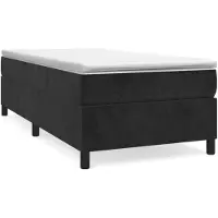 vidaXL Boxspring bed 100x200 cm fluweel zwart