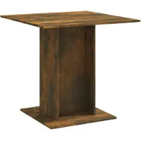 vidaXL Eettafel 80x80x75 cm bewerkt hout gerookt eiken