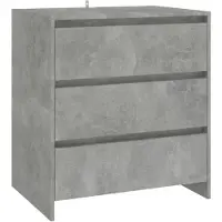 vidaXL Dressoir 70x41x75 cm bewerkt hout betongrijs