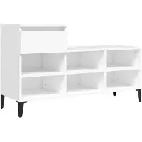 vidaXL Schoenenkast 102x36x60 cm bewerkt hout wit