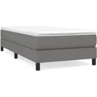 vidaXL Boxspring bed 90x200 cm stof donkergrijs