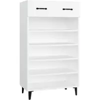 vidaXL Schoenenkast 60x35x105 cm bewerkt hout wit