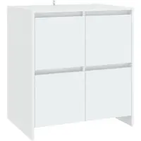 Natur24 Dressoir 70x41x75 cm bewerkt hout wit