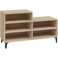 vidaXL Schoenenkast 102x36x60 cm bewerkt hout sonoma eikenkleurig